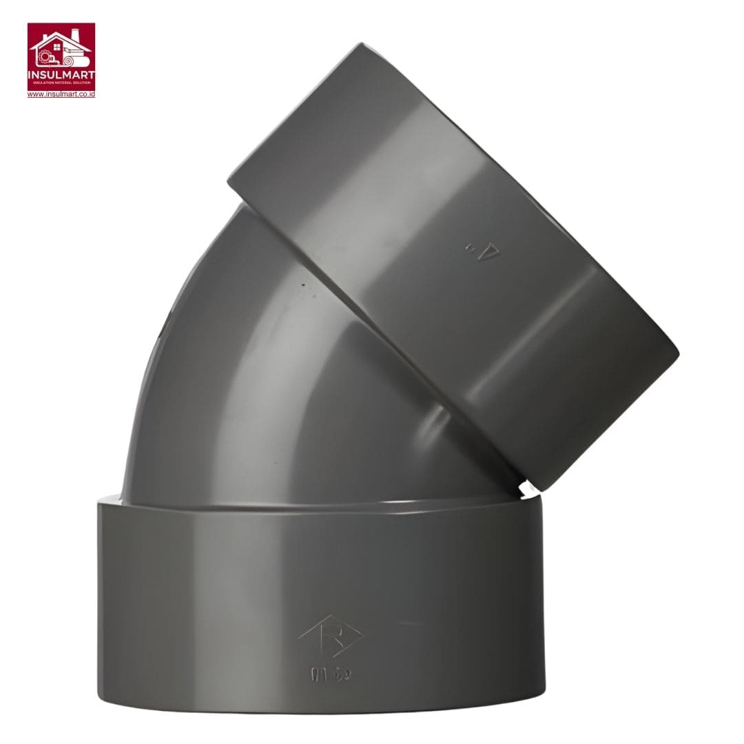 45° Elbow (D - 45L) Standard JIS K 6743 Aplikasi Air Bersih Merk Rucika 3