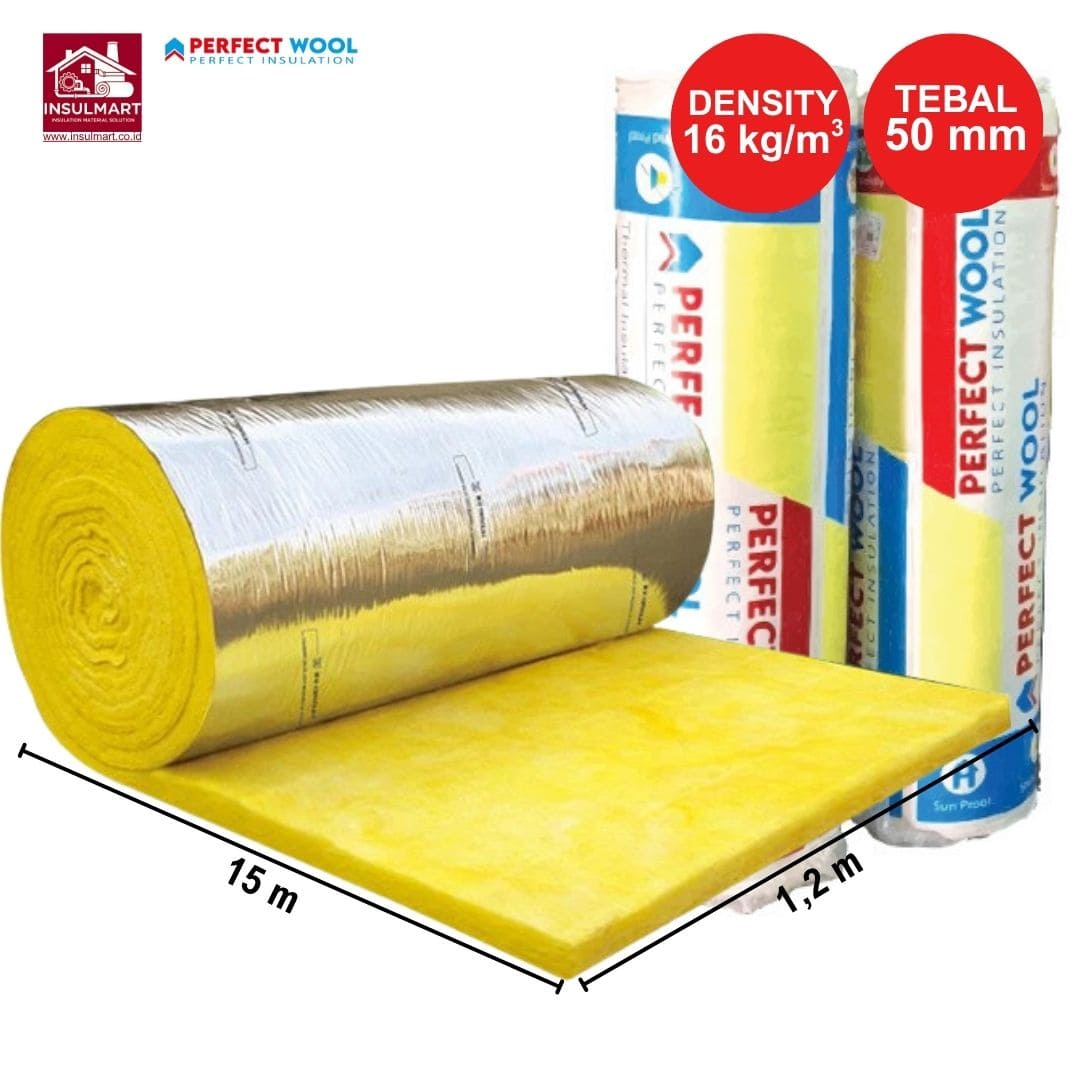 Gambar Glasswool Blanket With Foil Merk Perfect Wool